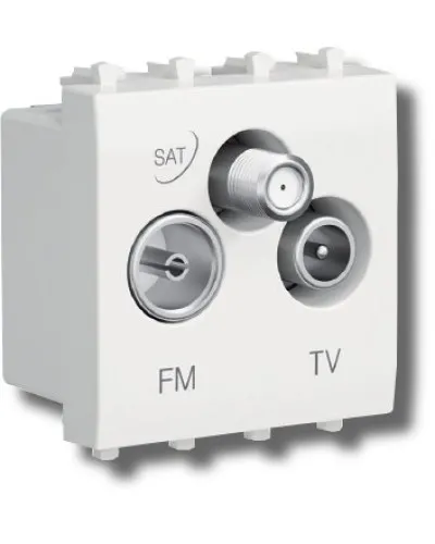 Розетка TV-FM-SAT Avanti 1 модуль черный квадрат (4402532): Розетка TV-FM-SAT в Вологде