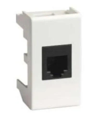 Розетка RJ-45 Viva 1 модуль белая (45038): Розетка компьютерная с одним разъёмом в Вологде