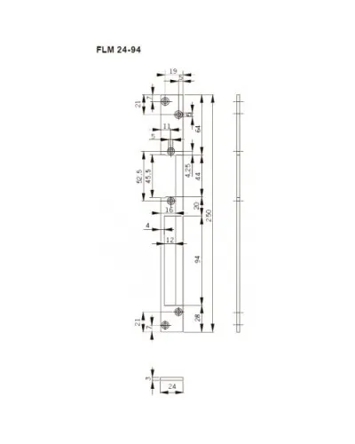 FLH24-94. Запорная планка длинная. dormakaba в Вологде