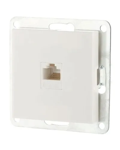 Розетка RJ-45 кат.5е с накладкой, белый LK80 (846104-1). Розетка компьютерная. Экопласт в Вологде