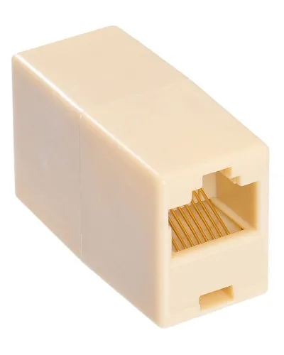 RJ-45 (розетка)-RJ-45 (розетка) (бежевый): Разъем распределительный в Вологде