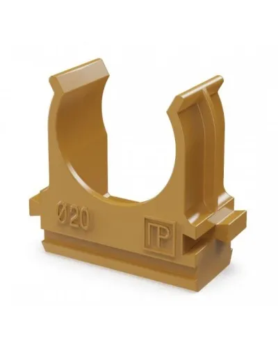 Крепёж-клипса для труб АБС-пластик бук D20 (100 шт) (PR13.0046). Крепление для труб ПВХ. Промрукав в Вологде