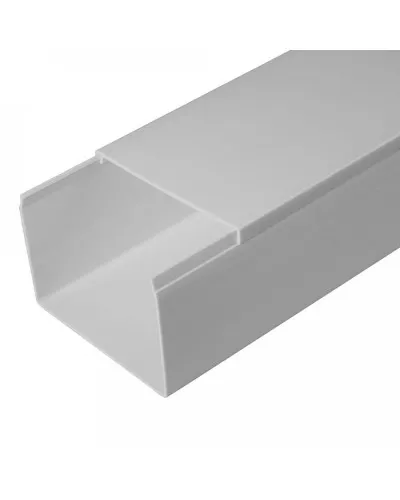 Короб 80х60 (Промрукав) (PR03.0080). Кабель-канал с двойным замком серый 80х60. Промрукав в Вологде