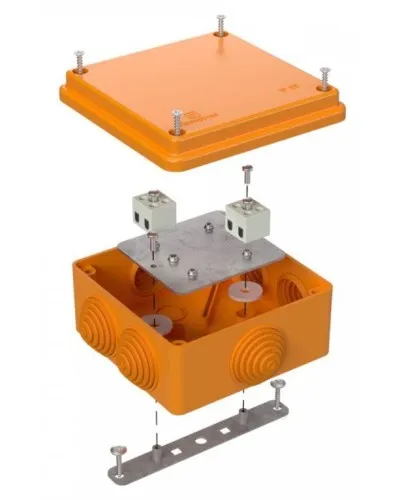 Коробка огнестойкая 100х100х50 (40-0300-FR1.5-4). Коробка огнестойкая для открытой установки. Промрукав в Вологде