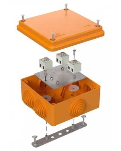 Коробка огнестойкая 100х100х50 (40-0300-FR1.5-6). Коробка огнестойкая для открытой установки. Промрукав в Вологде
