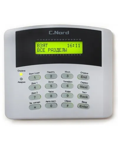 K16-LCD. Проводная клавиатура для контрольных панелей серии Норд, Hunter, Captain. Си-Норд в Вологде